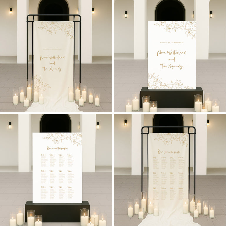 10 Floral Wedding Invitation & Signage Templates