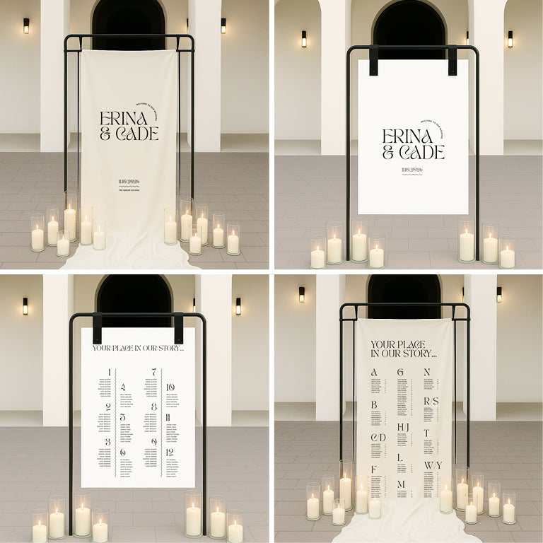 10 Modern Wedding Invitation & Signage Templates