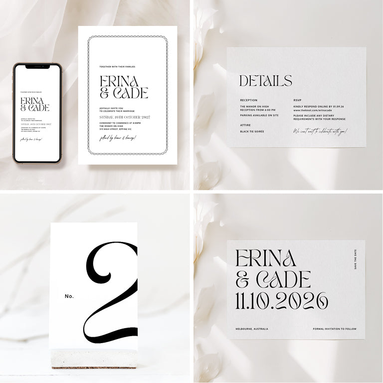 10 Modern Wedding Invitation & Signage Templates