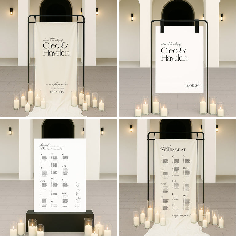 10 Simple Wedding Invitation & Signage Templates