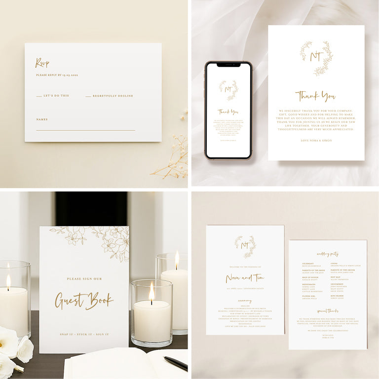 14 Floral Wedding Invitation & Signage Templates