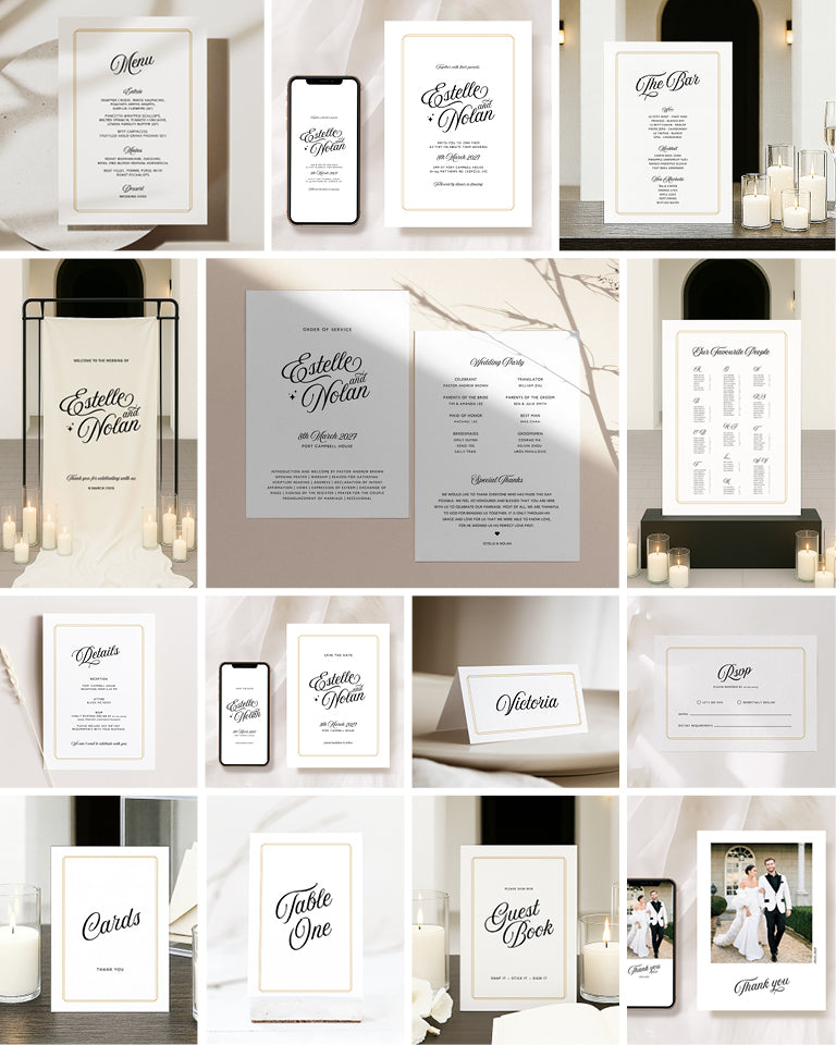 14 Elegant Wedding Invitation & Signage Templates