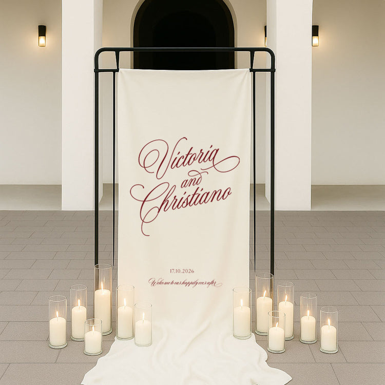 Victoria - Linen Welcome Sign