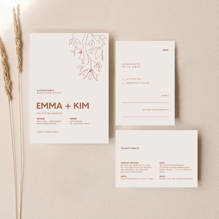 minimalist wedding invitations