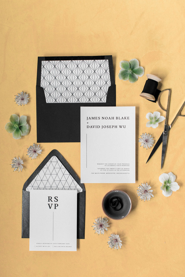 Bella - Wedding Invitation Set of 2 Cards