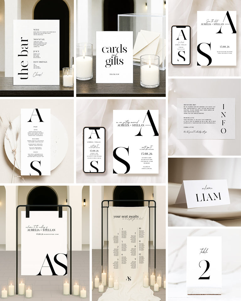 10 Bold Wedding Invitation & Signage Templates