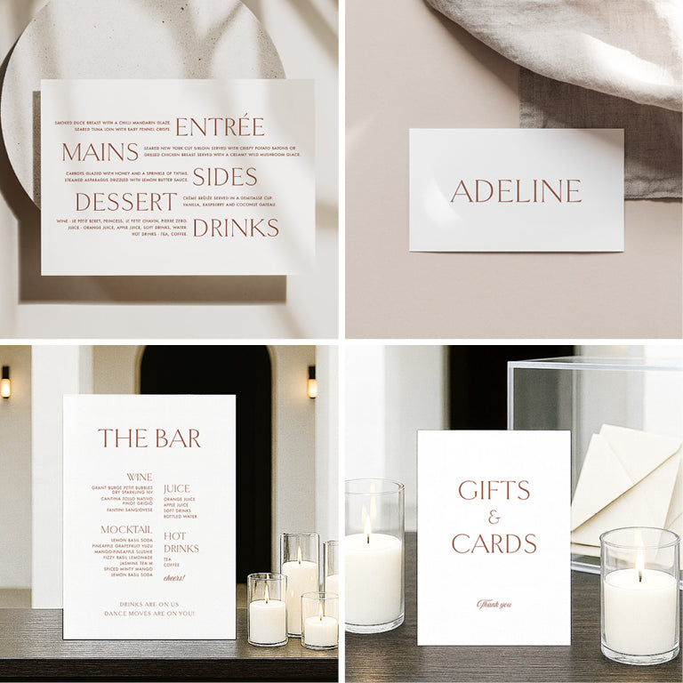 10 Classic Wedding Invitation & Signage Templates