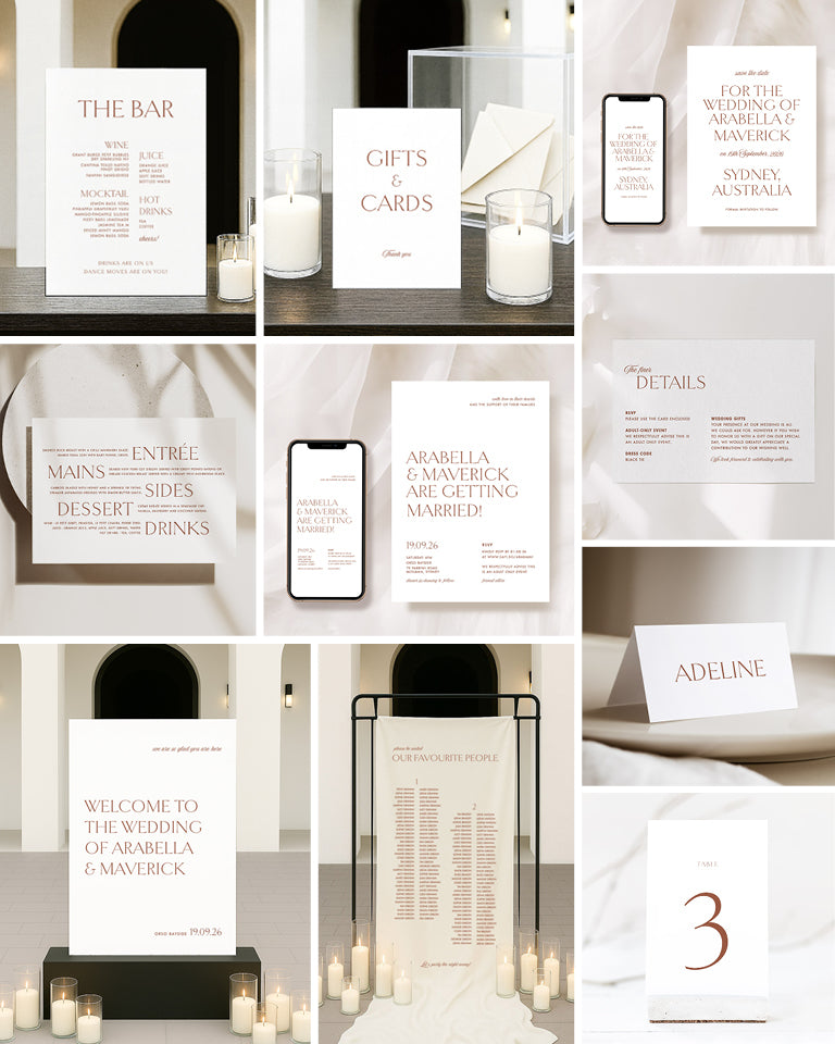 10 Classic Wedding Invitation & Signage Templates