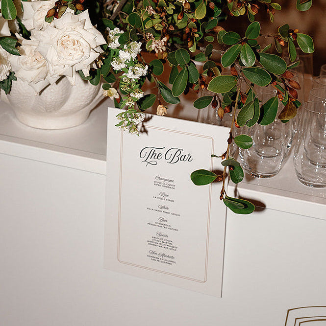 Estelle - Wedding Bar Sign