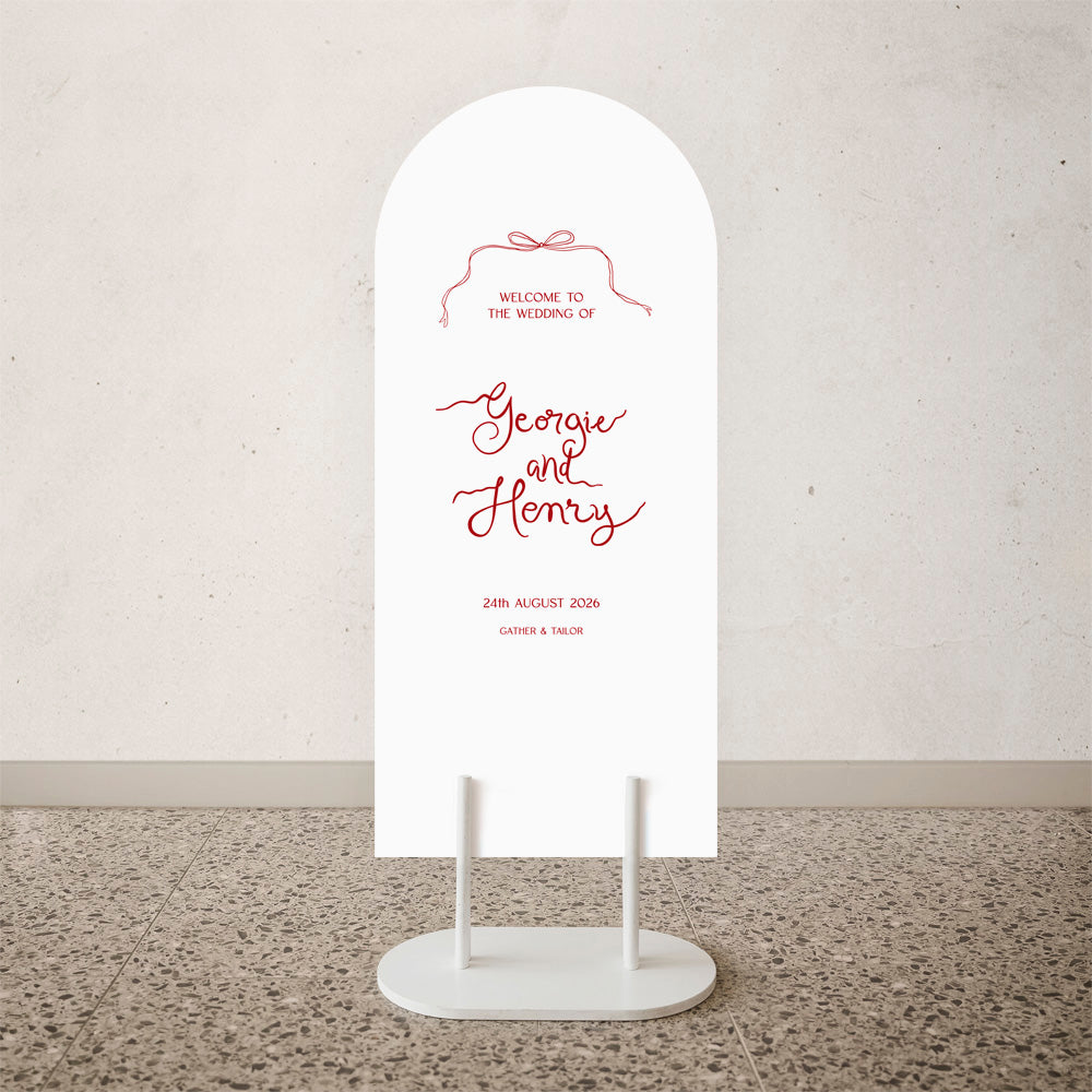 Hand Drawn Wedding Welcome Sign Template
