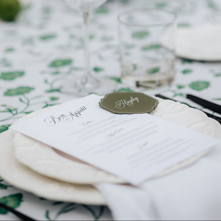 moder wedding menu
