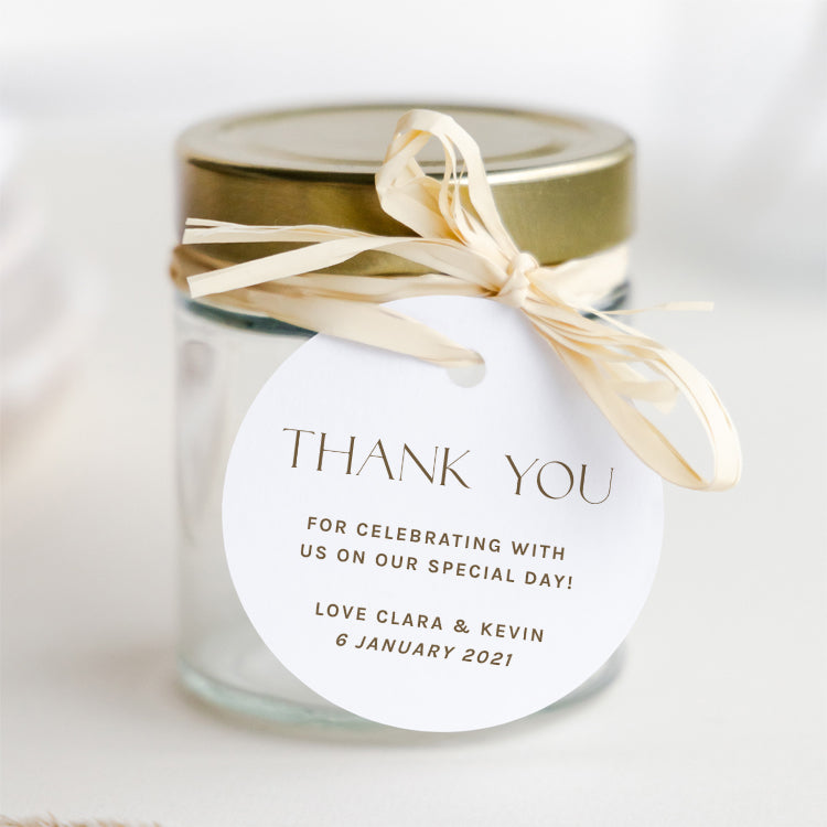 Minimalist Wedding Favour Tag & Sticker