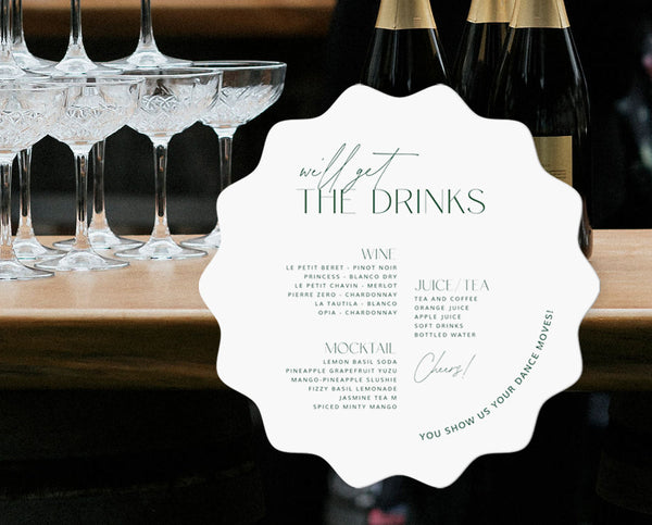 Modern Wedding Bar Sign Template Online TimberWink Studio AU Modern Wedding Bar Sign Template Online TimberWink Studio AU