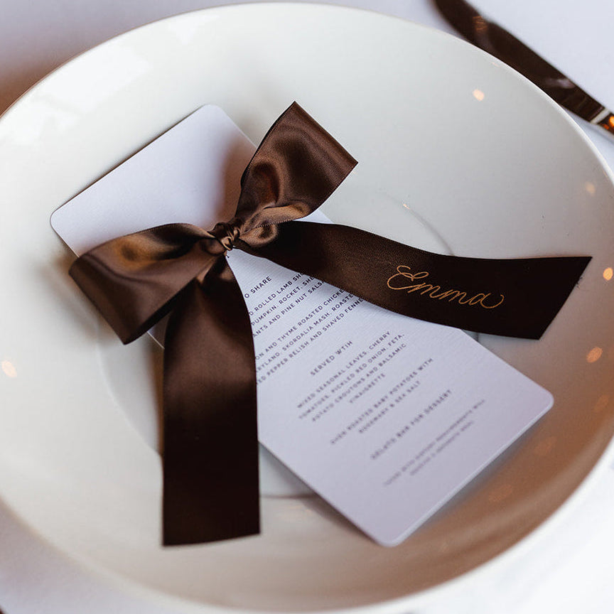 Simple Elegant Wedding Menu Card Template