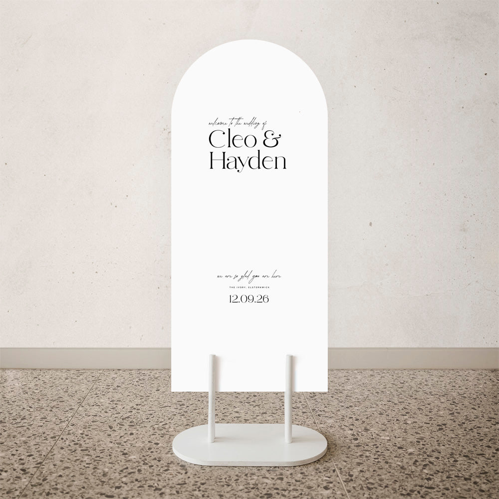 Simple Elegant Wedding Welcome Sign