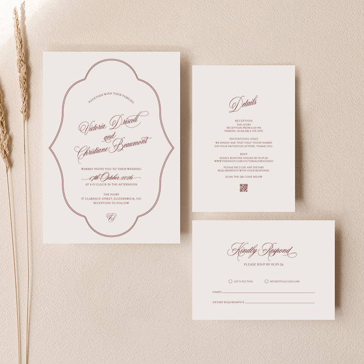 Victoria - Wedding Invitation Suite