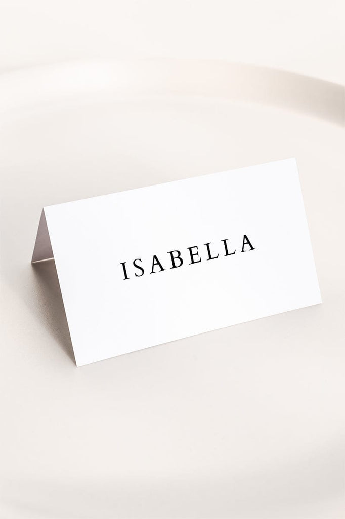 Black and White Wedding Place Card Template