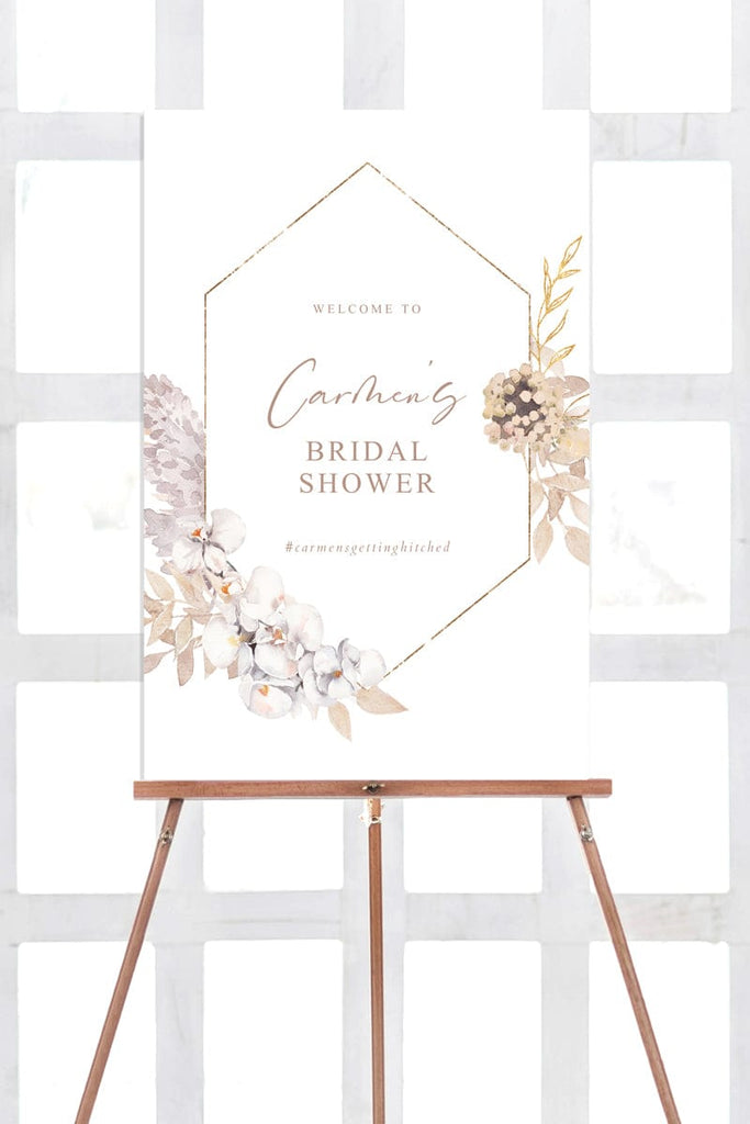 Boho Bridal Shower Welcome Sign Template