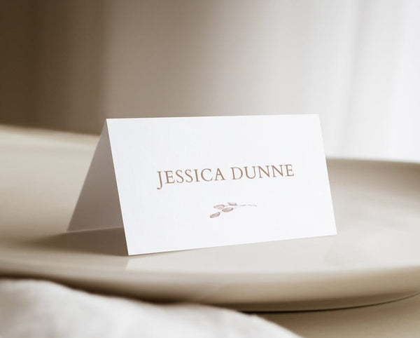 Name cards for store tables wedding