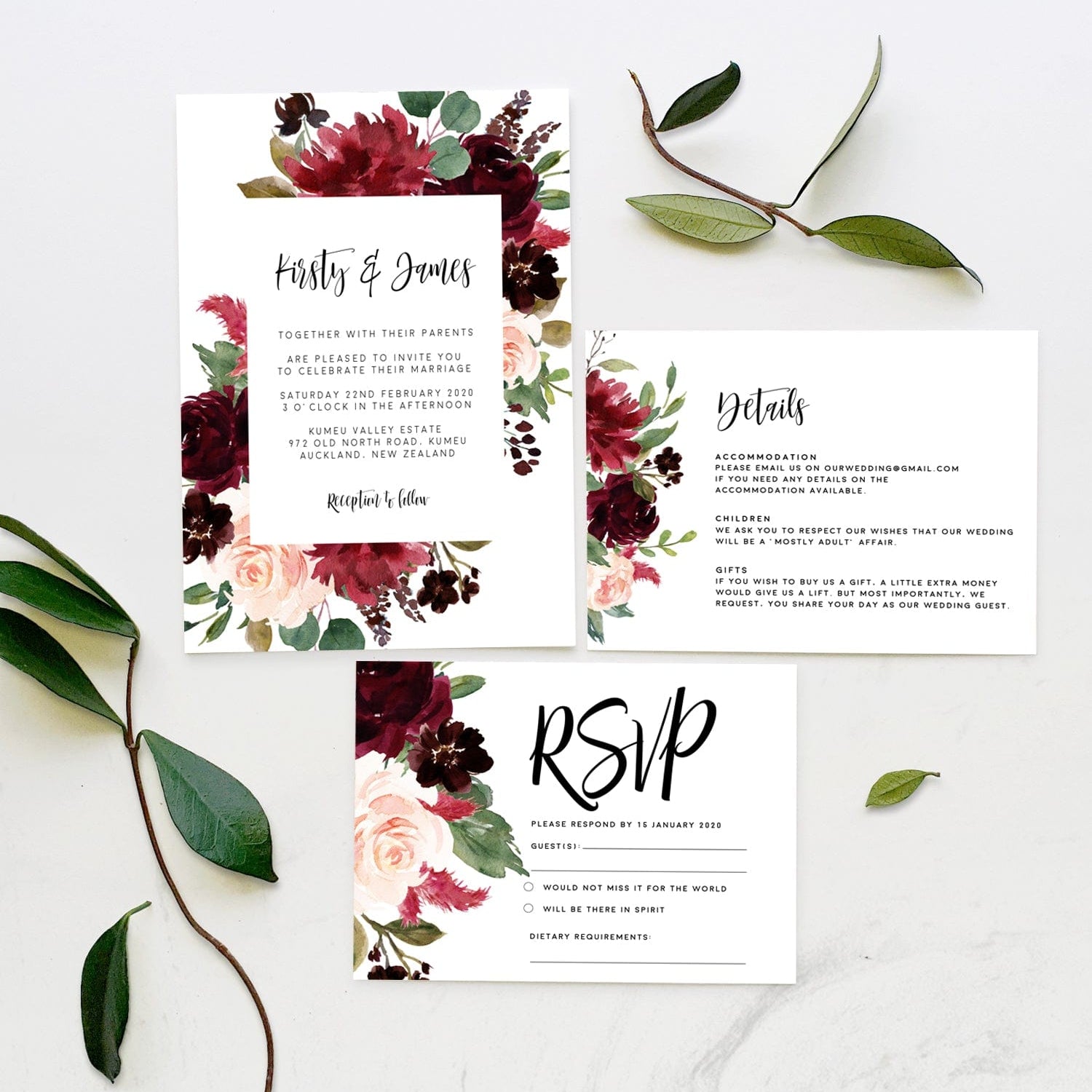 Marsala Wedding inspo