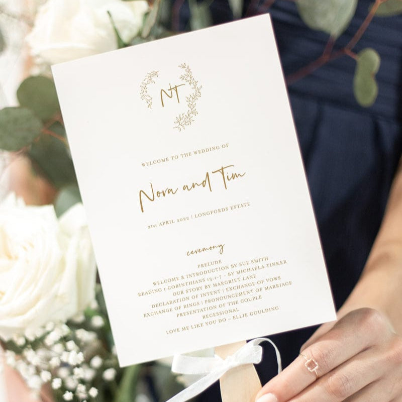 Floral Wedding Order of Service Template