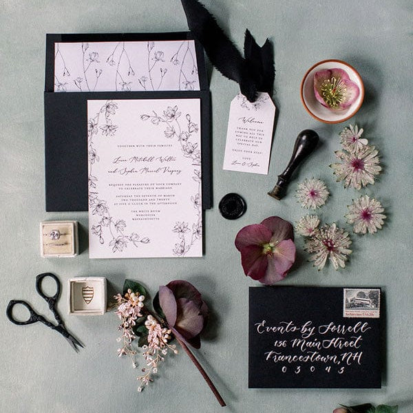 Flower Wedding Invitation Suite