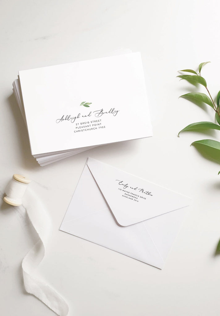 Minimal Wedding Envelope Address Template