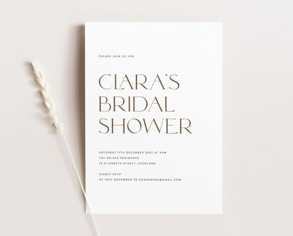 Minimalist Bridal Shower Invitation Template