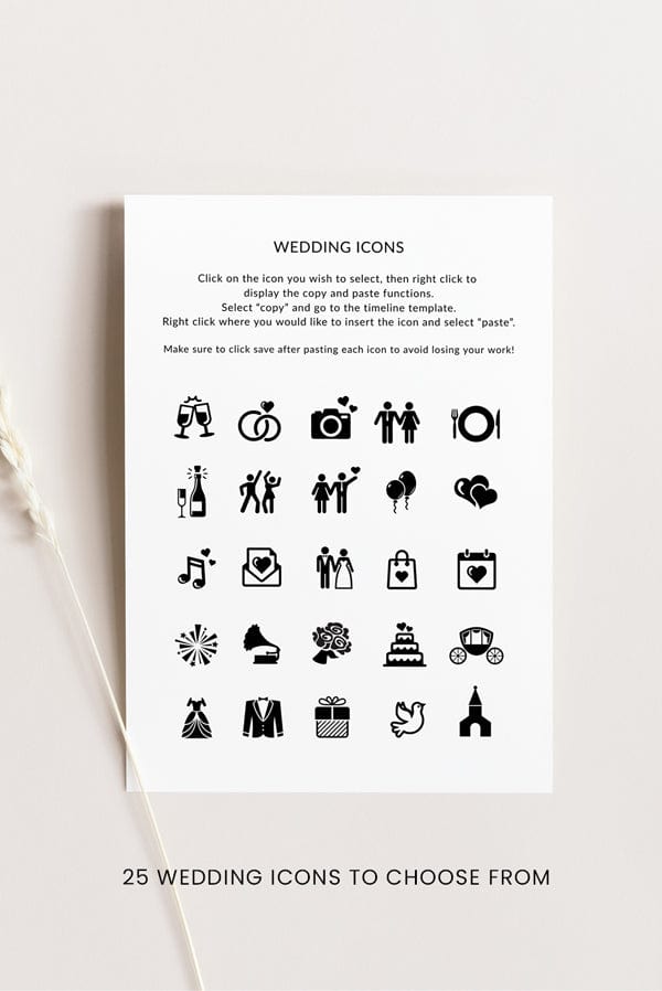 Minimalist Wedding Order of Events Template