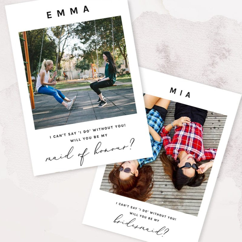 Will You Be My Bridesmaid Card Template With Photo