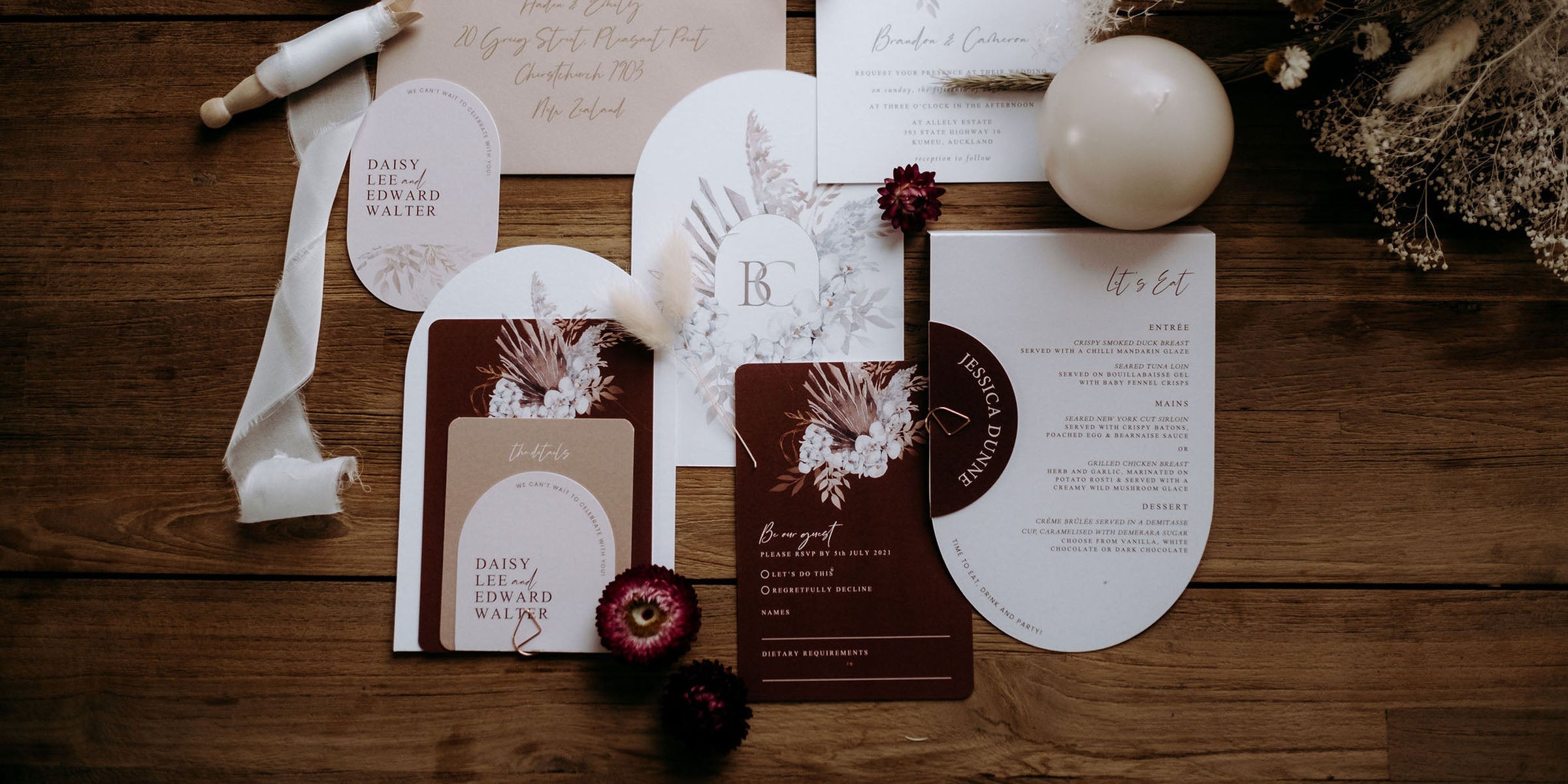 bohemian wedding invitations