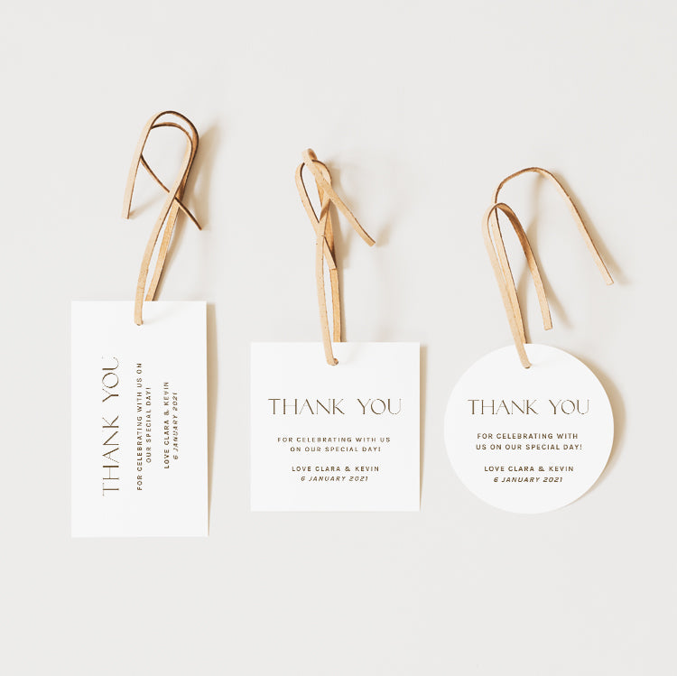 Thank you for Celebrating With us Wedding Favor Tags