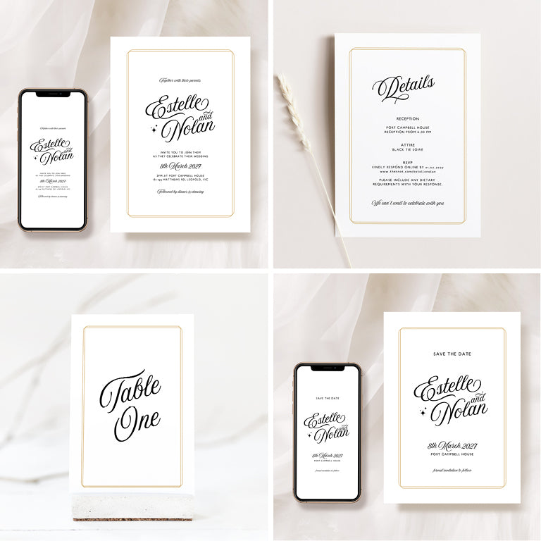10 Elegant Wedding Invitation & Signage Templates