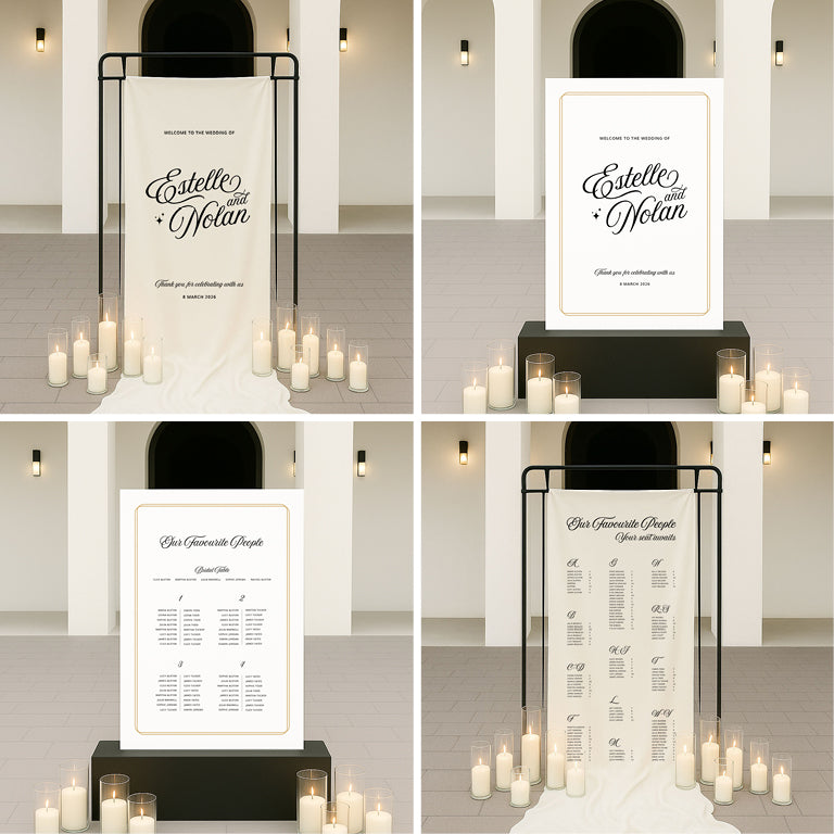10 Elegant Wedding Invitation & Signage Templates