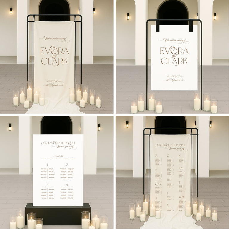 10 Minimalist Wedding Invitation & Signage Templates