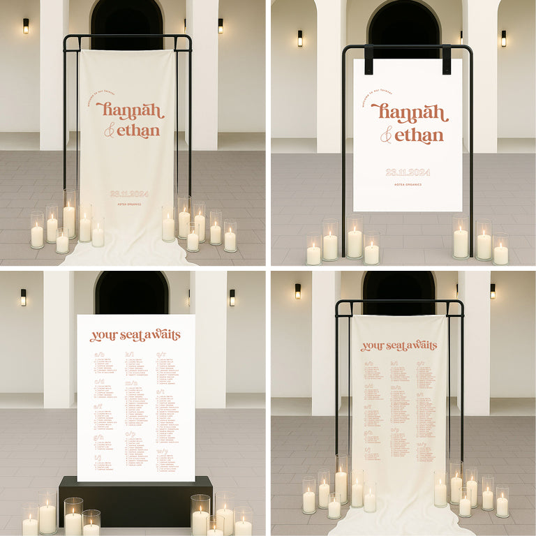 10 Retro Wedding Invitation & Signage Templates