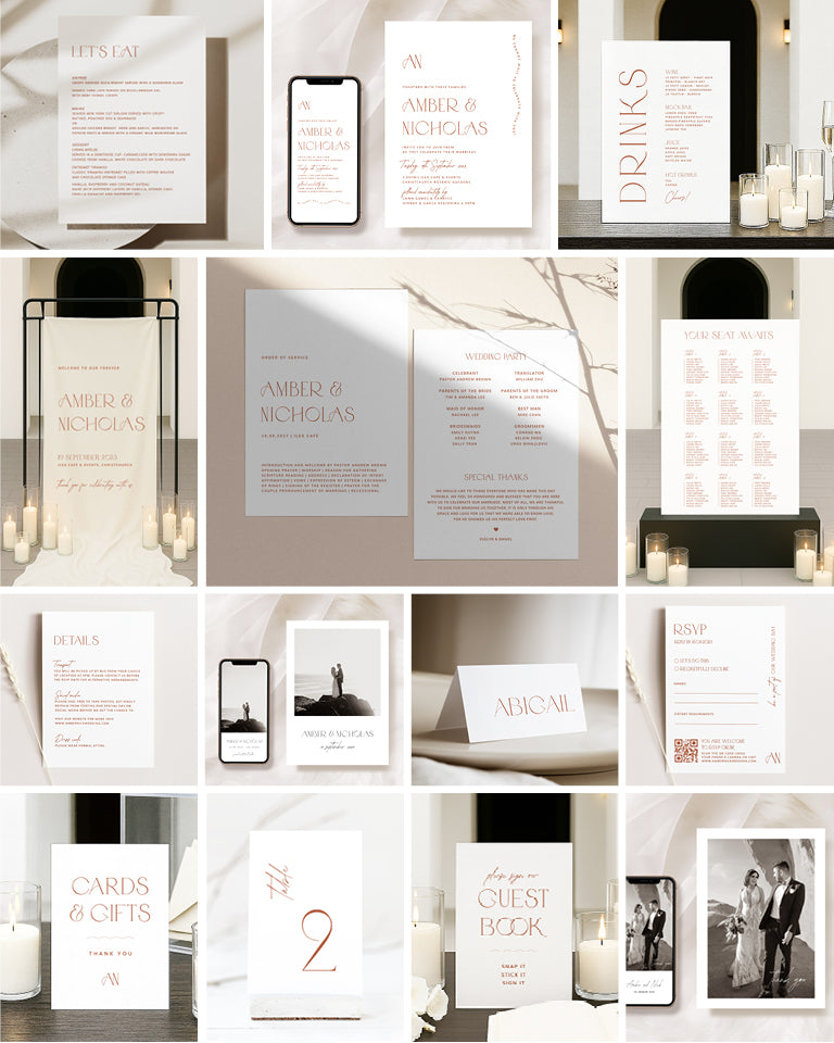 14 Chic Wedding Invitation & Signage Templates