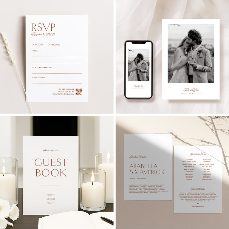 14 Classic Wedding Invitation & Signage Templates