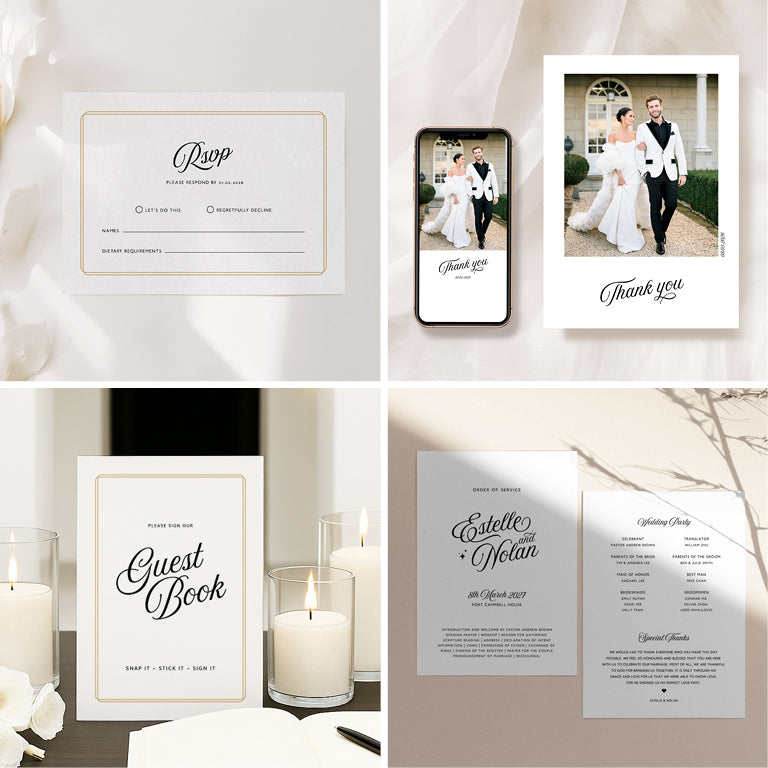 14 Elegant Wedding Invitation & Signage Templates