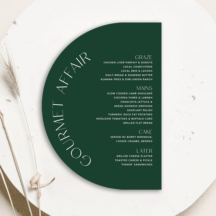 wedding arch menu template