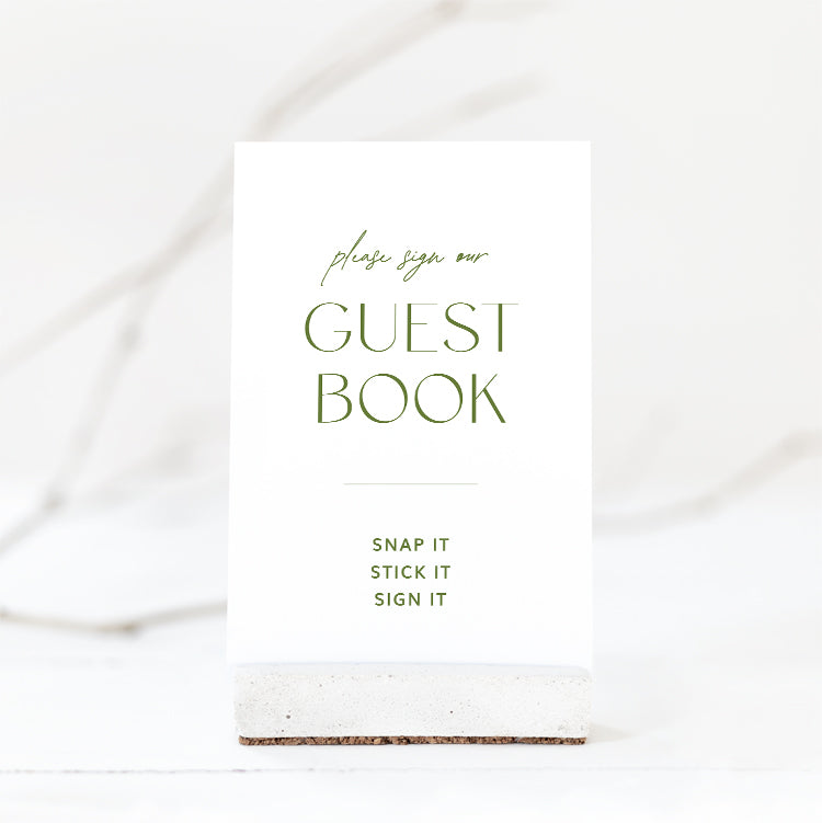 guest book sign template