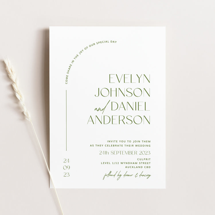 modern wedding invitation