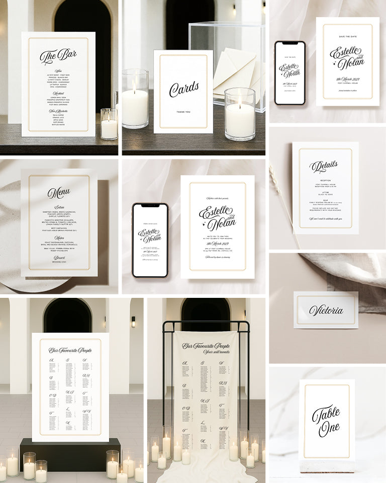 10 Elegant Wedding Invitation & Signage Templates