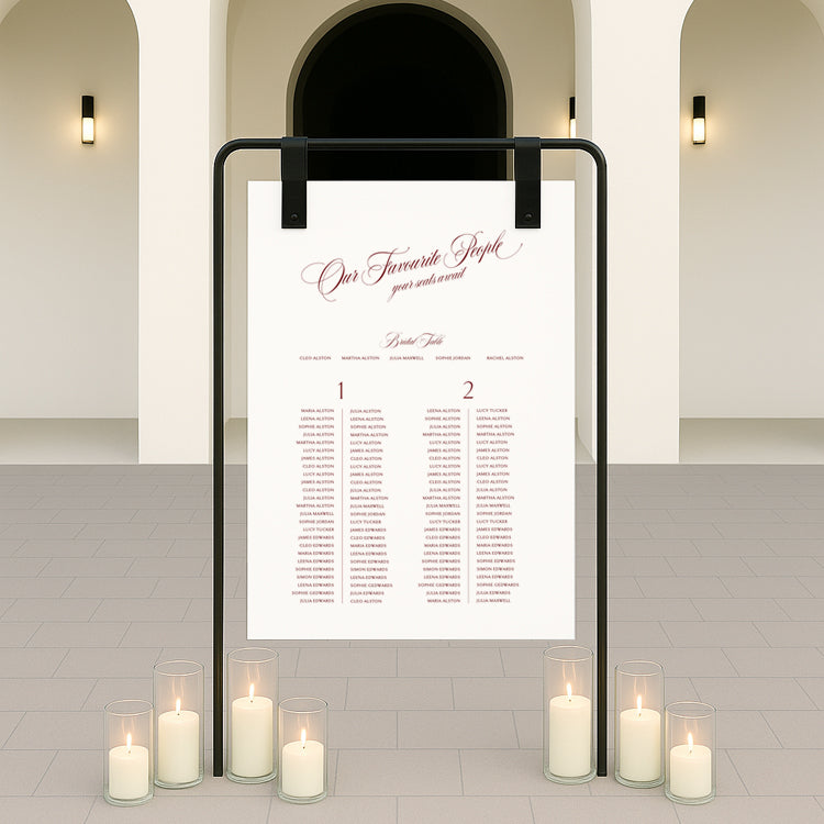 Victoria - Wedding Seating Chart