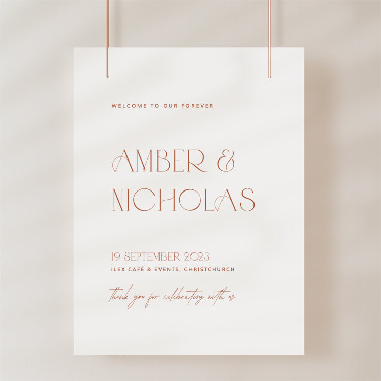 Amber - Wedding Welcome Sign