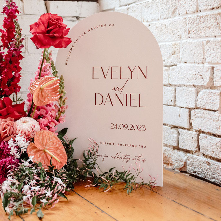 Arch Wedding Welcome Sign Template, AU | TWS