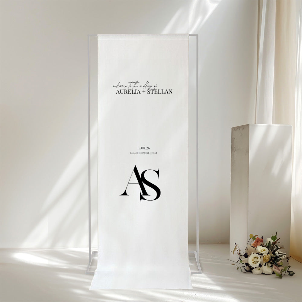 Aurelia - Linen Welcome Sign