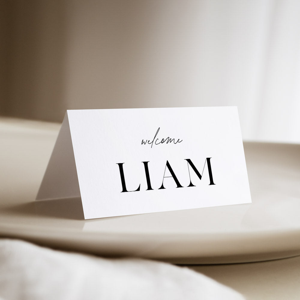 bold wedding place cards