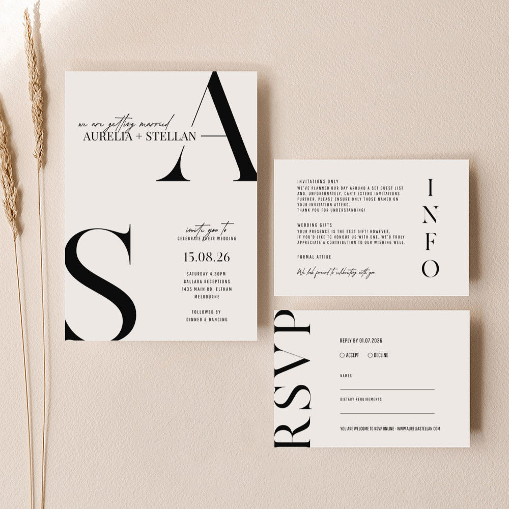 Aurelia - Wedding Invitation Suite