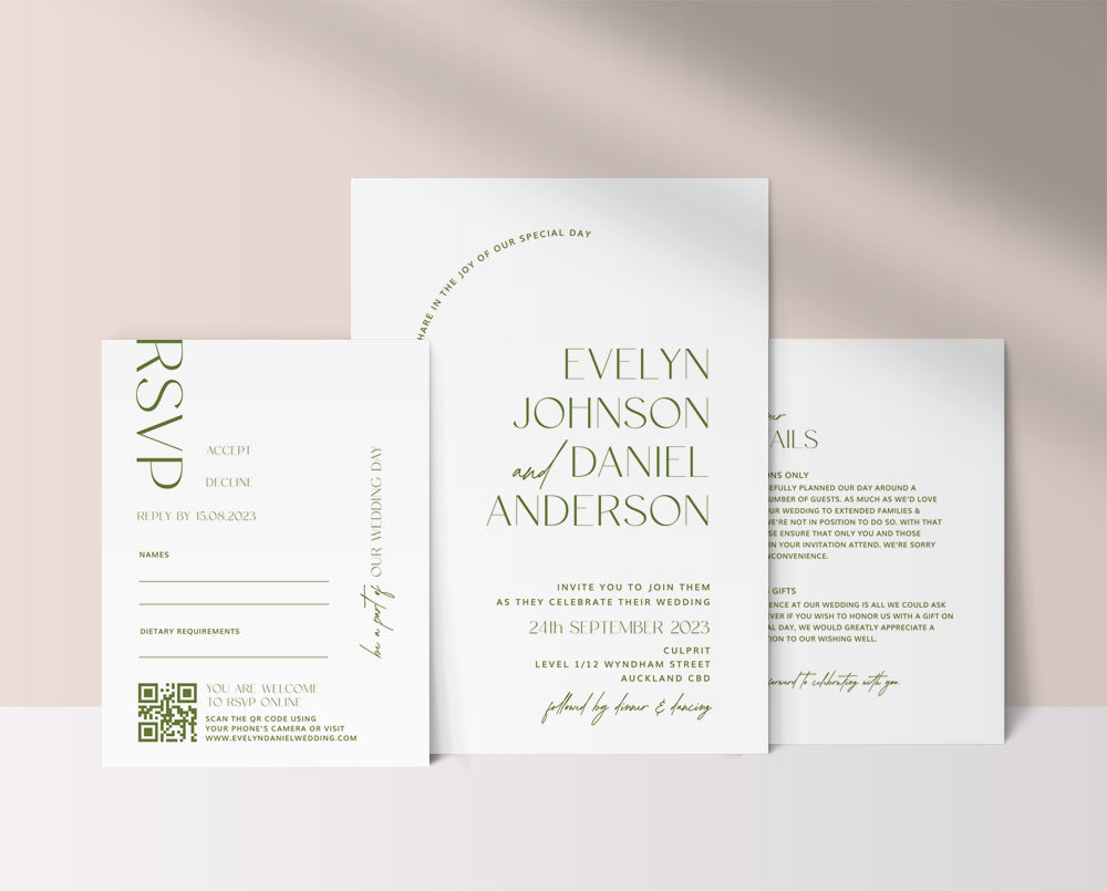 Autumn Wedding Invitation Set